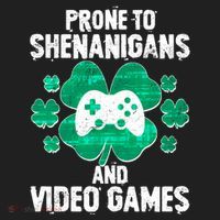 Prone To Shenanigans Video Games Shamrock Gamer Hat thumb 2