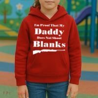 Proof My Daddy Does Not Shoot Blanks Kids Hoodie thumb 3