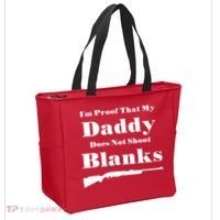 Proof My Daddy Does Not Shoot Blanks Tote Bag thumb 2