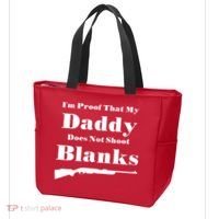 Proof My Daddy Does Not Shoot Blanks Tote Bag thumb 3