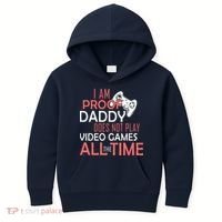 Proof That Daddy Doesn't Play Video Games All The Time Kids Hoodie thumb 0