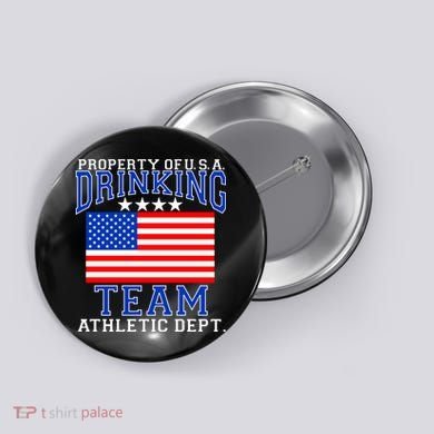 Property of U.S.A. Drinking Team Button