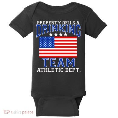 Property of U.S.A. Drinking Team Baby Bodysuit