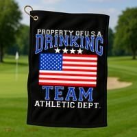 Property of U.S.A. Drinking Team Golf Towel thumb 1