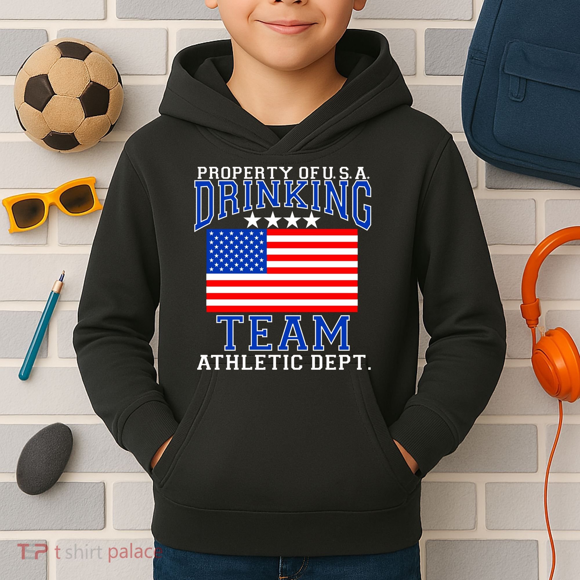 Property of U.S.A. Drinking Team Kids Hoodie