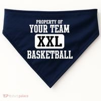 Property Of Your Team XXL Sports Personalize Text USA-Made Doggie Bandana thumb 0