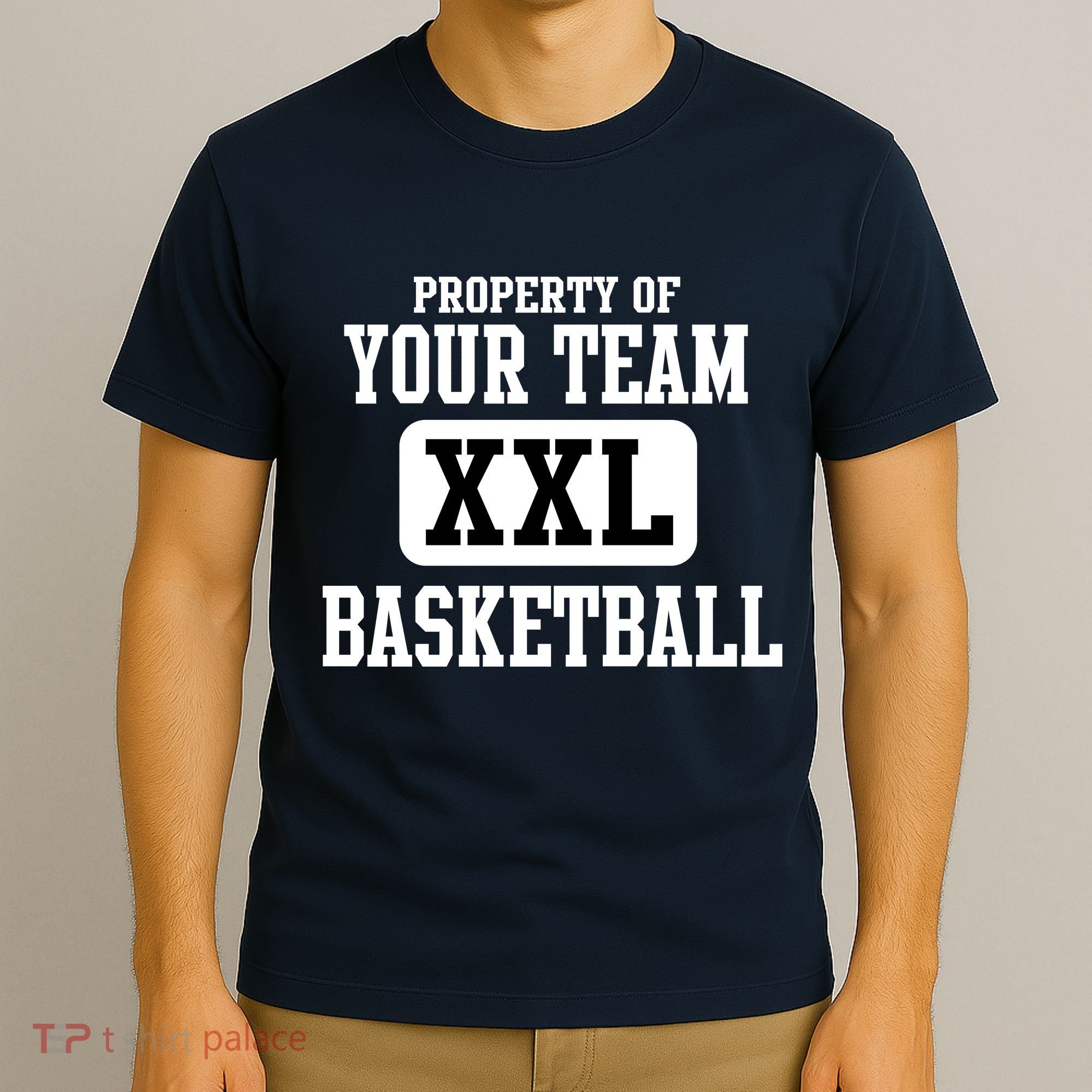 Property Of Your Team XXL Sports Personalize Text T-Shirt