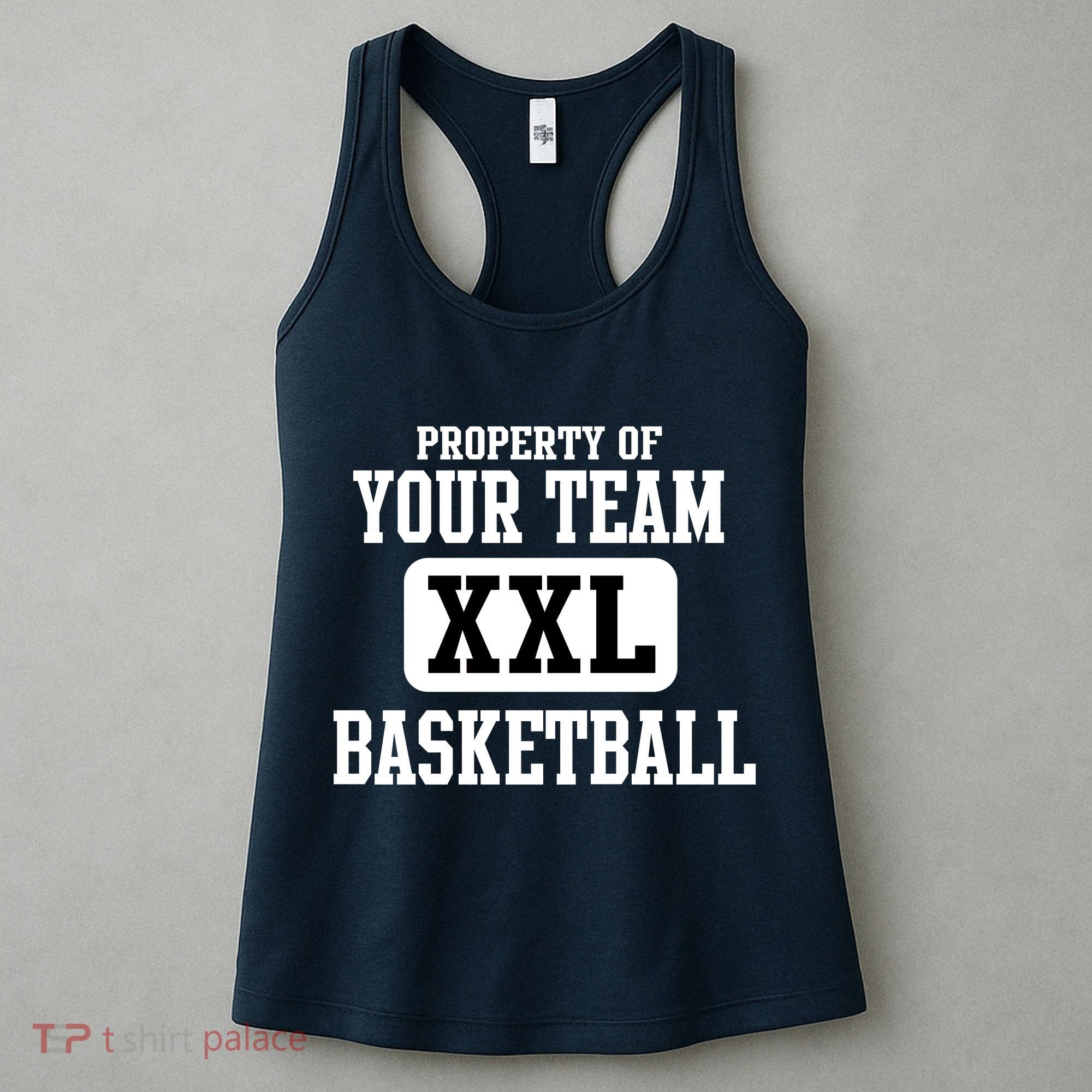 Property Of Your Team XXL Sports Personalize Text Women's Tank Top