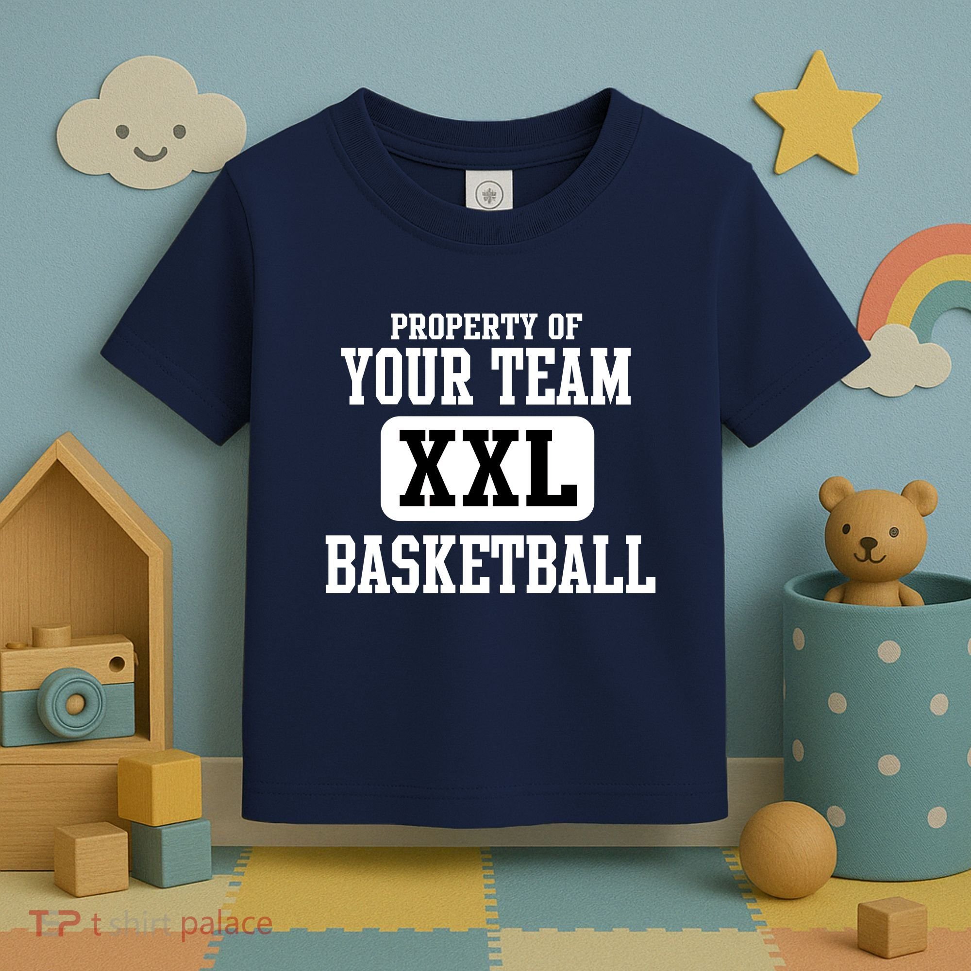 Property Of Your Team XXL Sports Personalize Text Toddler T-Shirt