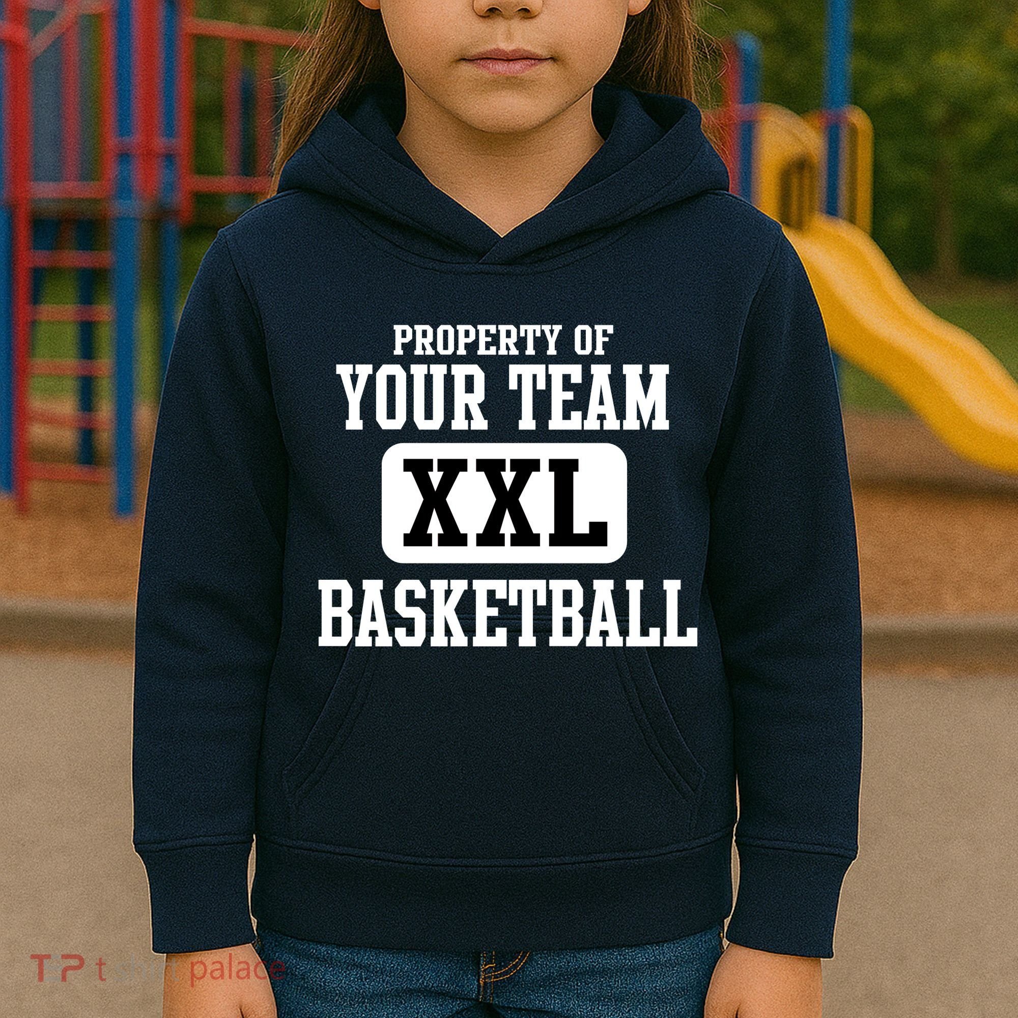 Property Of Your Team XXL Sports Personalize Text Kids Hoodie