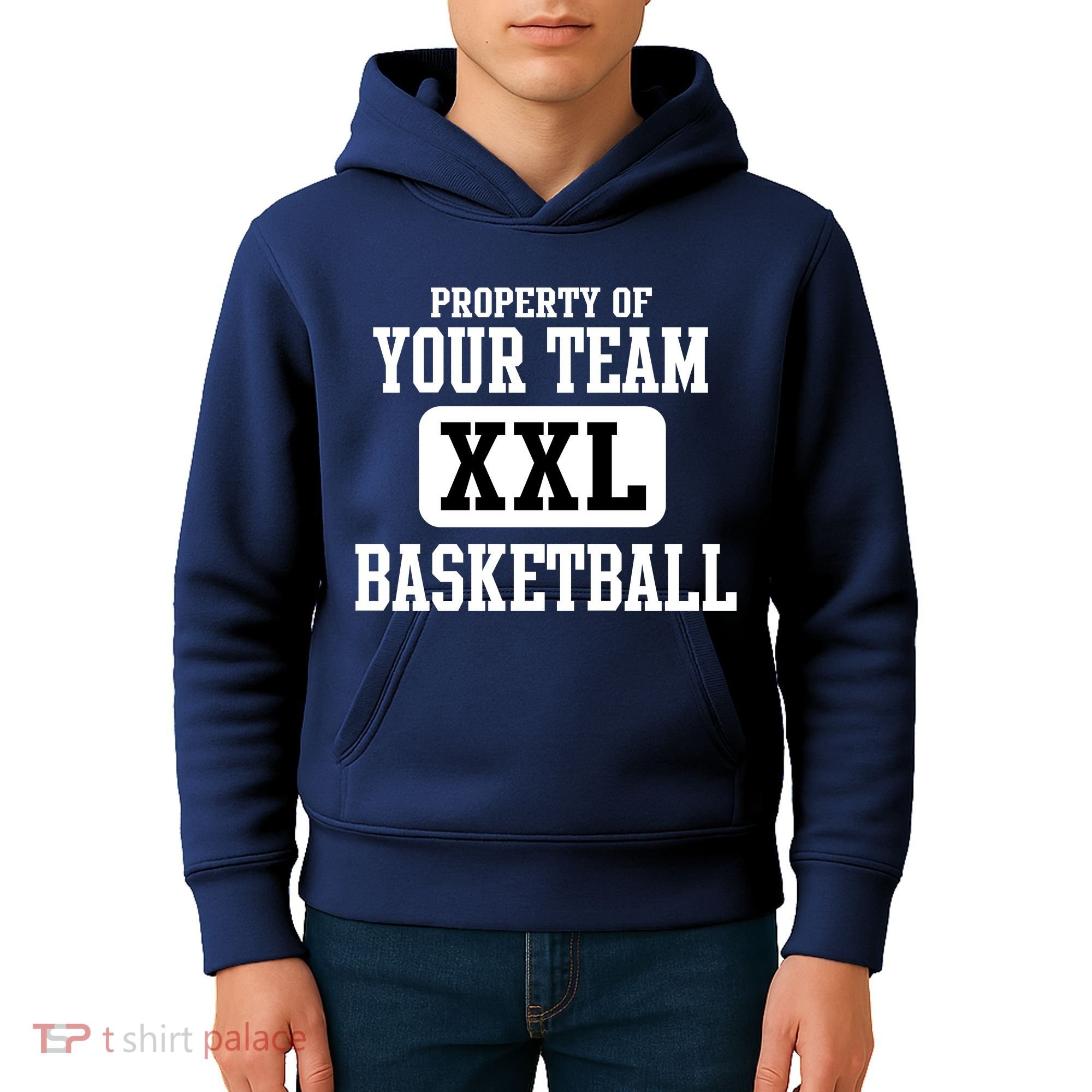 Property Of Your Team XXL Sports Personalize Text Kids Hoodie
