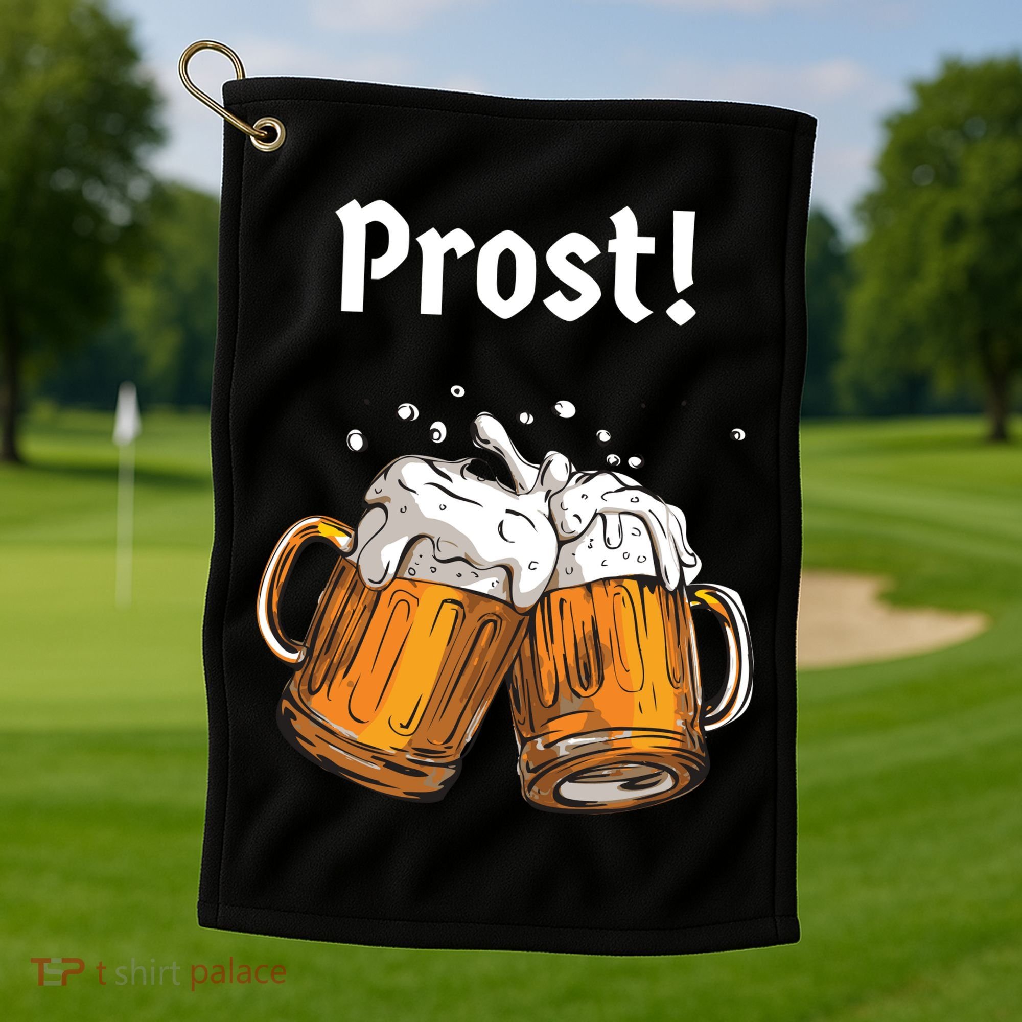 Prost Oktoberfest Beerfest Golf Towel