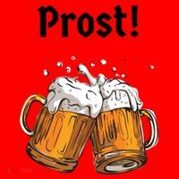 Prost Oktoberfest Beerfest Santa Hat thumb 1