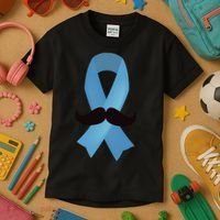 Prostate Awareness Mustache Month Kids T-Shirt thumb 3