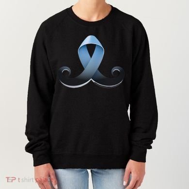 Prostate Awareness Ribbon Mustache Women's Sweatshirt