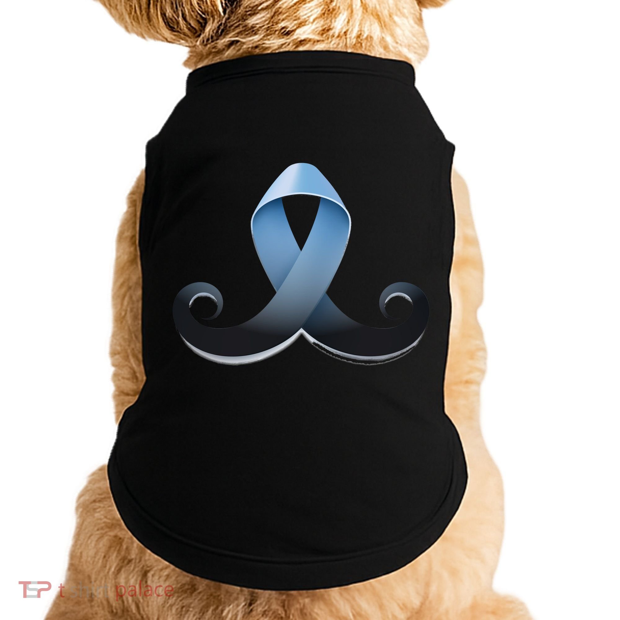 Prostate Awareness Ribbon Mustache Doggie Tank