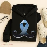 Prostate Awareness Ribbon Mustache Hoodie thumb 4