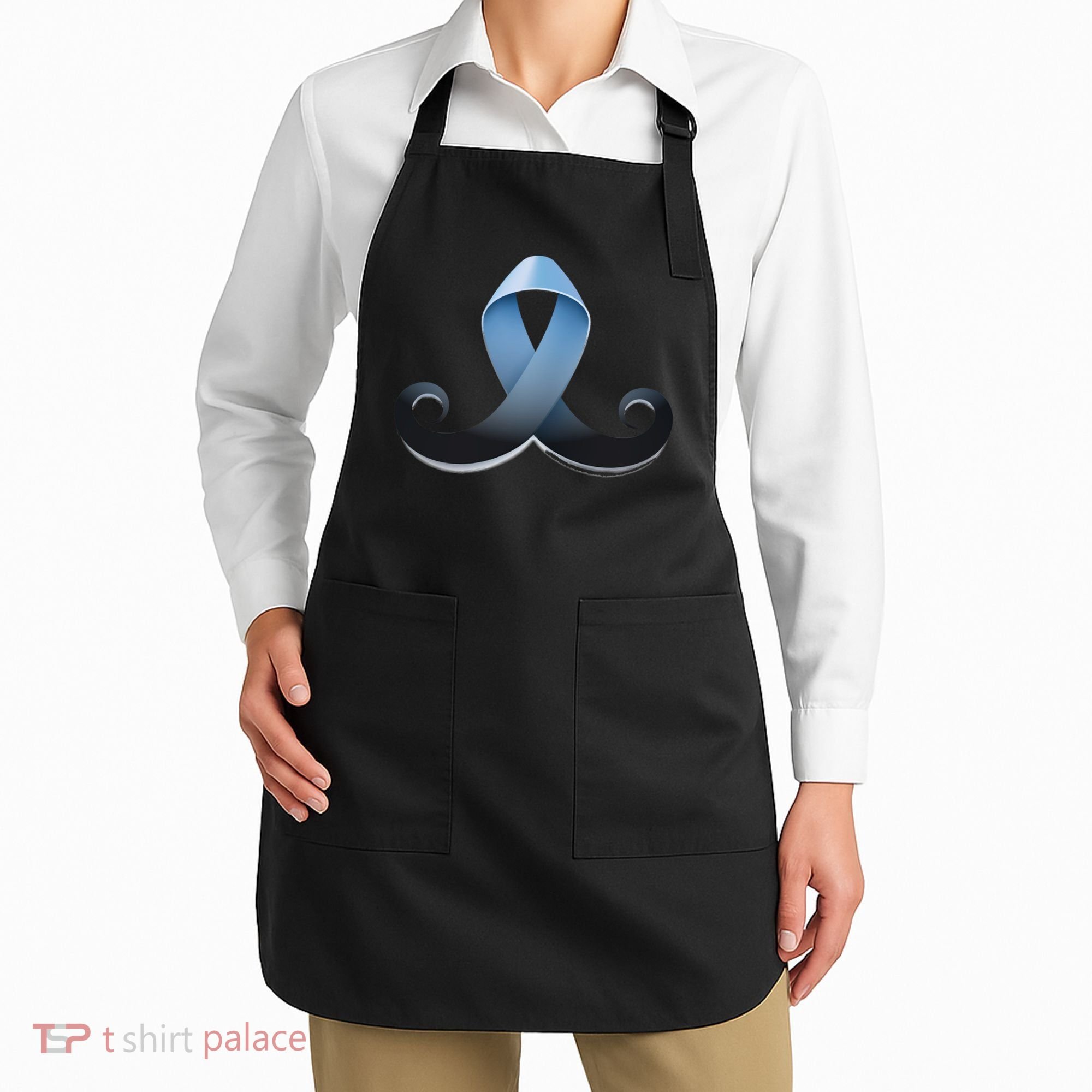 Prostate Awareness Ribbon Mustache Apron