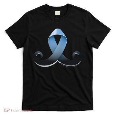 Prostate Awareness Ribbon Mustache T-Shirt