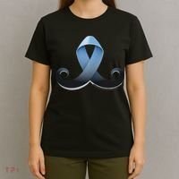 Prostate Awareness Ribbon Mustache T-Shirt thumb 4