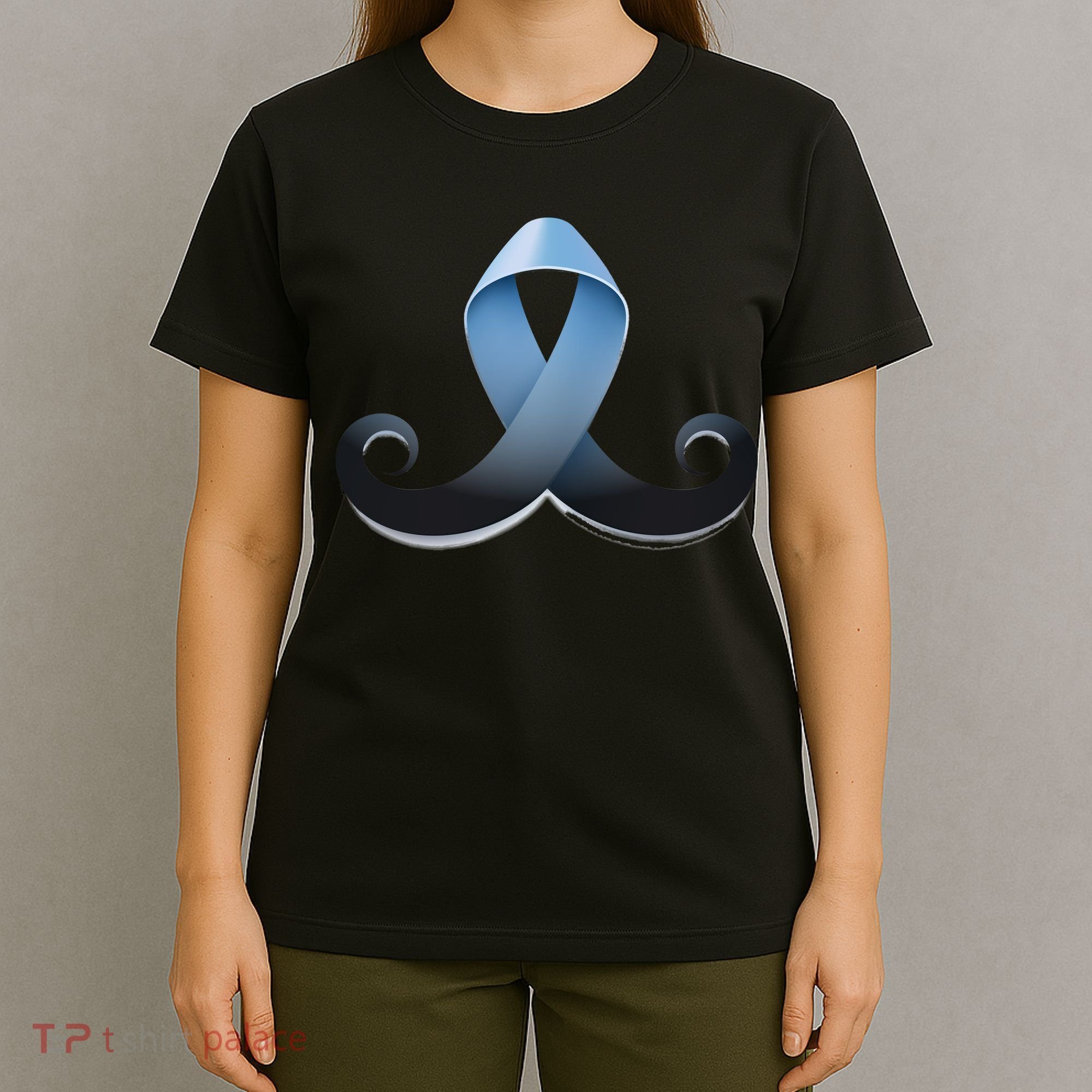 Prostate Awareness Ribbon Mustache T-Shirt