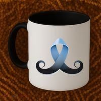 Prostate Awareness Ribbon Mustache Coffee Mug thumb 2