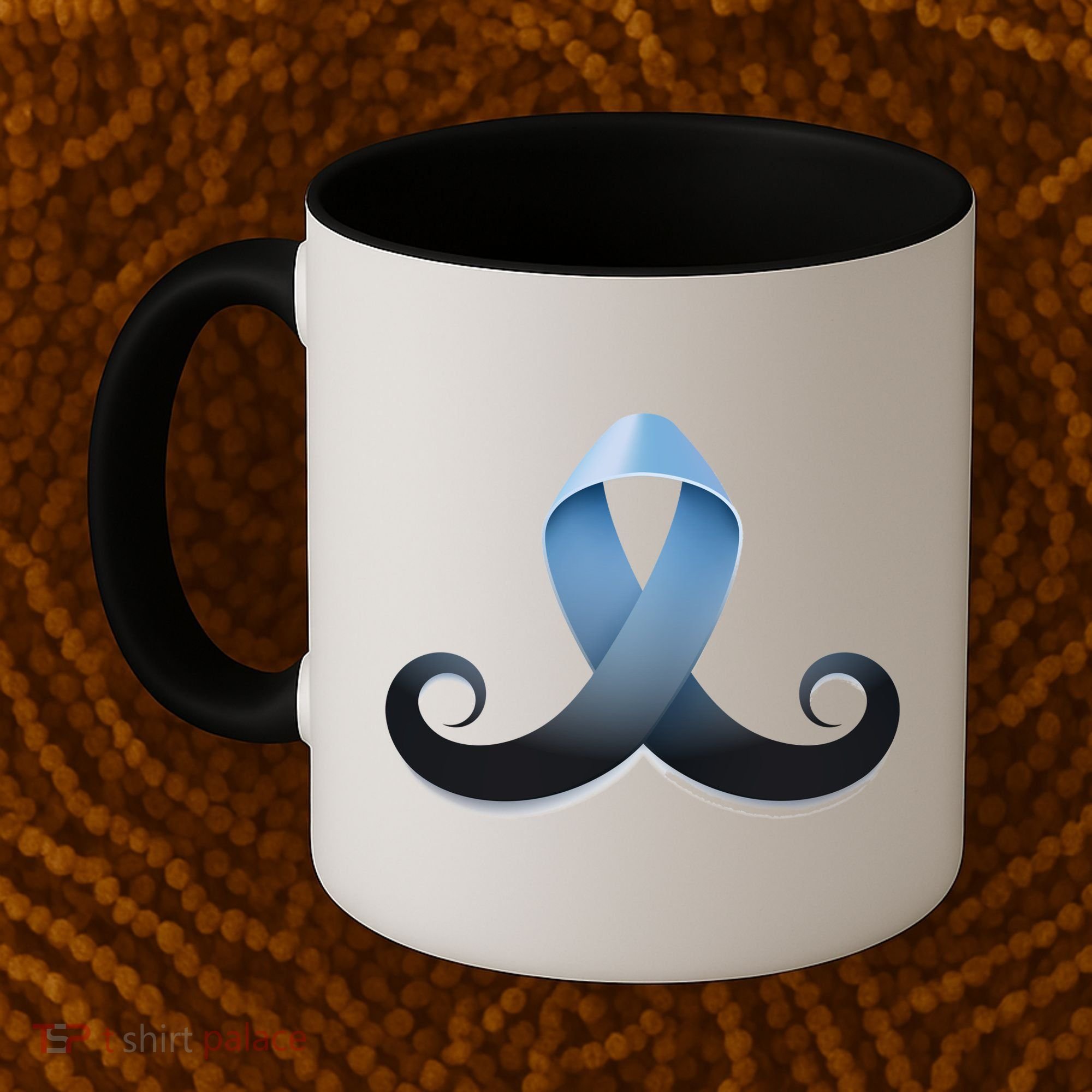 Prostate Awareness Ribbon Mustache Coffee Mug