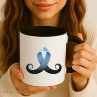Prostate Awareness Ribbon Mustache Coffee Mug thumb 3