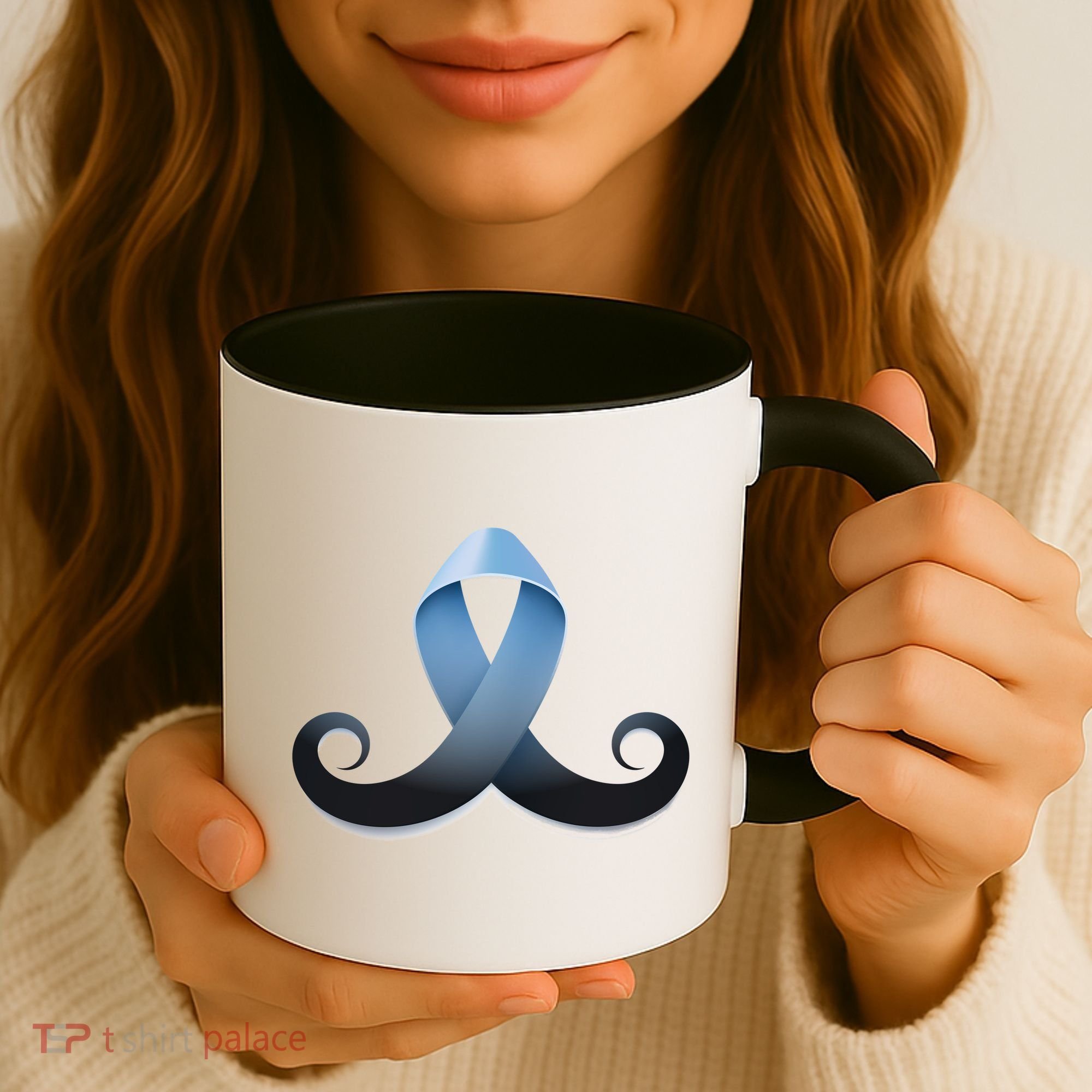 Prostate Awareness Ribbon Mustache Coffee Mug