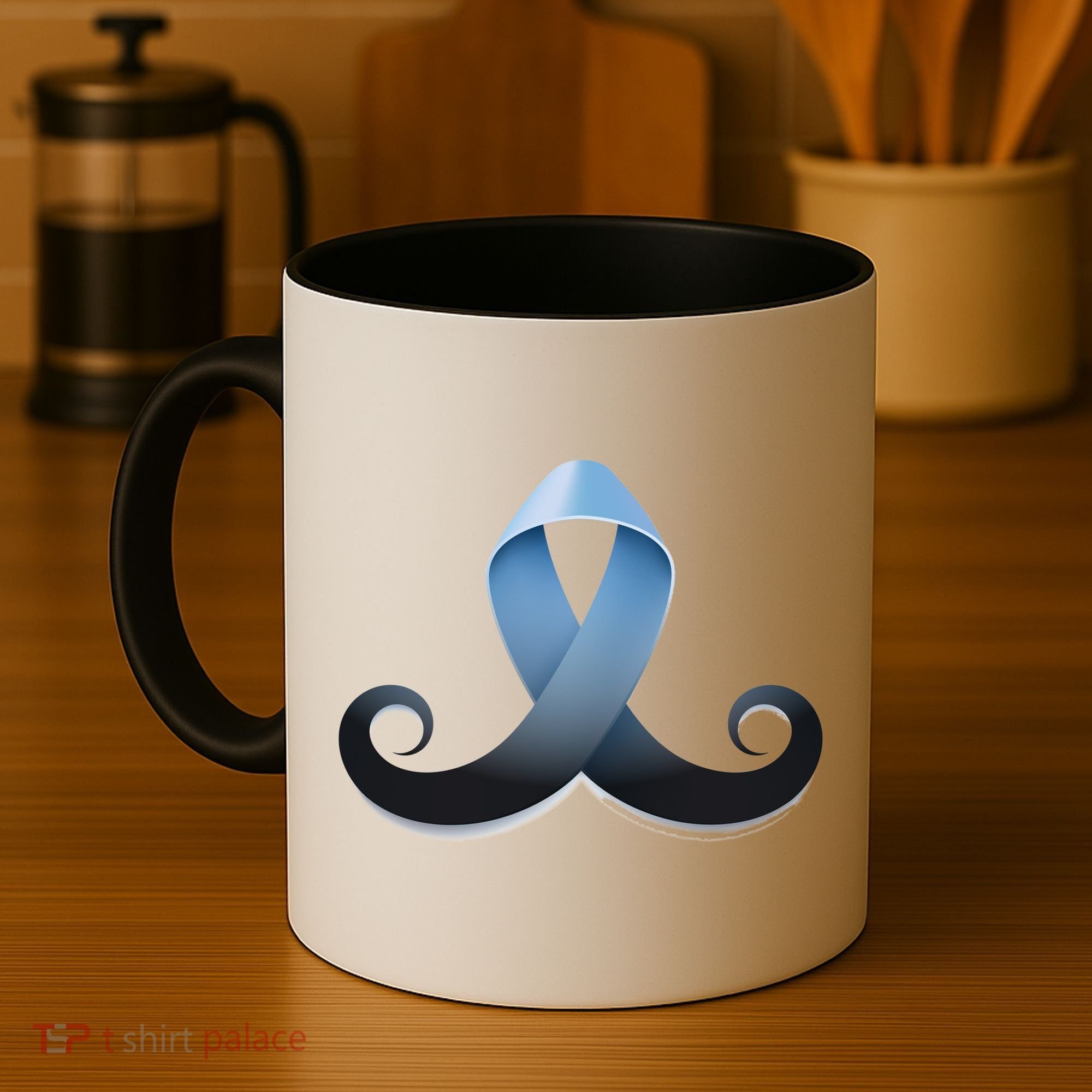 Prostate Awareness Ribbon Mustache Coffee Mug