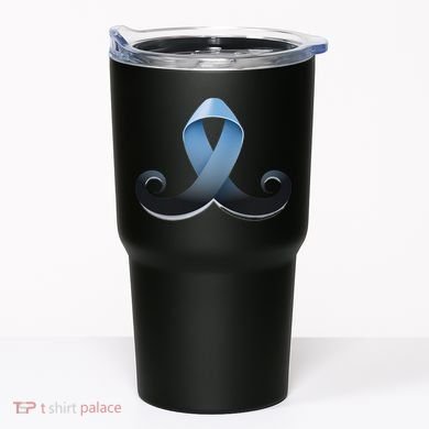 Prostate Awareness Ribbon Mustache Tumbler