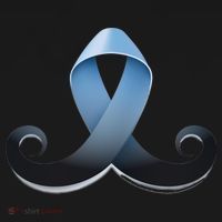 Prostate Awareness Ribbon Mustache Mousepad thumb 1
