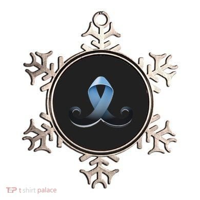 Prostate Awareness Ribbon Mustache Ornament