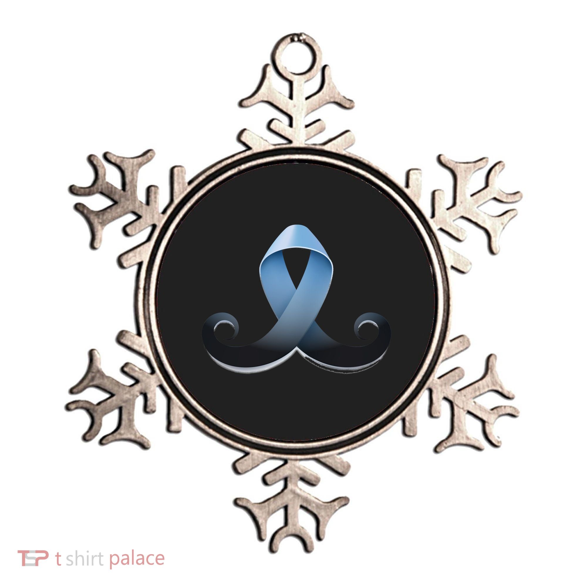 Prostate Awareness Ribbon Mustache Ornament