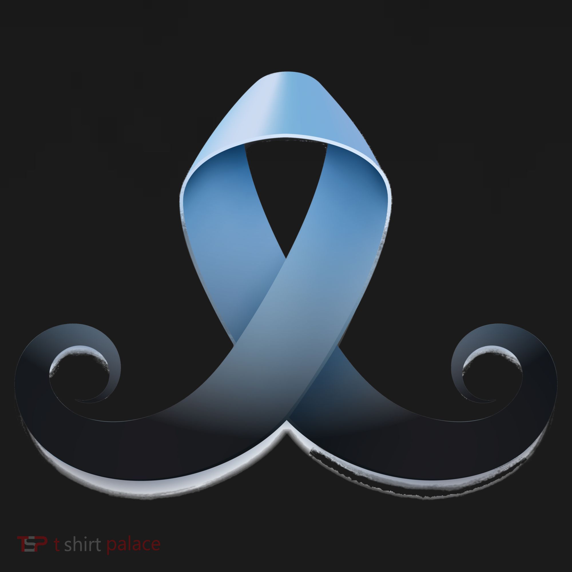 Prostate Awareness Ribbon Mustache Ornament