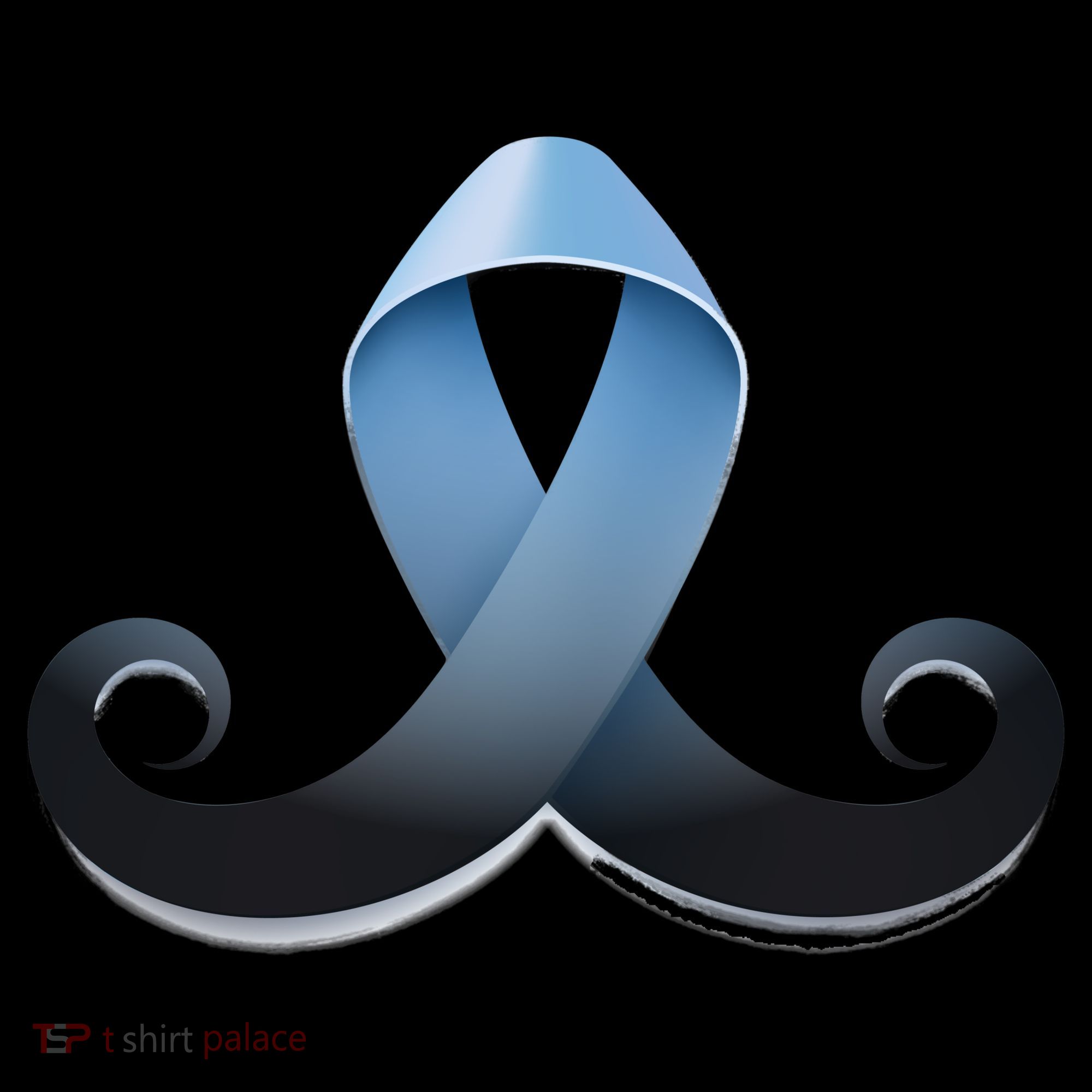 Prostate Awareness Ribbon Mustache Women's Long Sleeve Shirt
