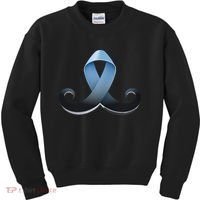Prostate Awareness Ribbon Mustache Kids Sweatshirt thumb 0