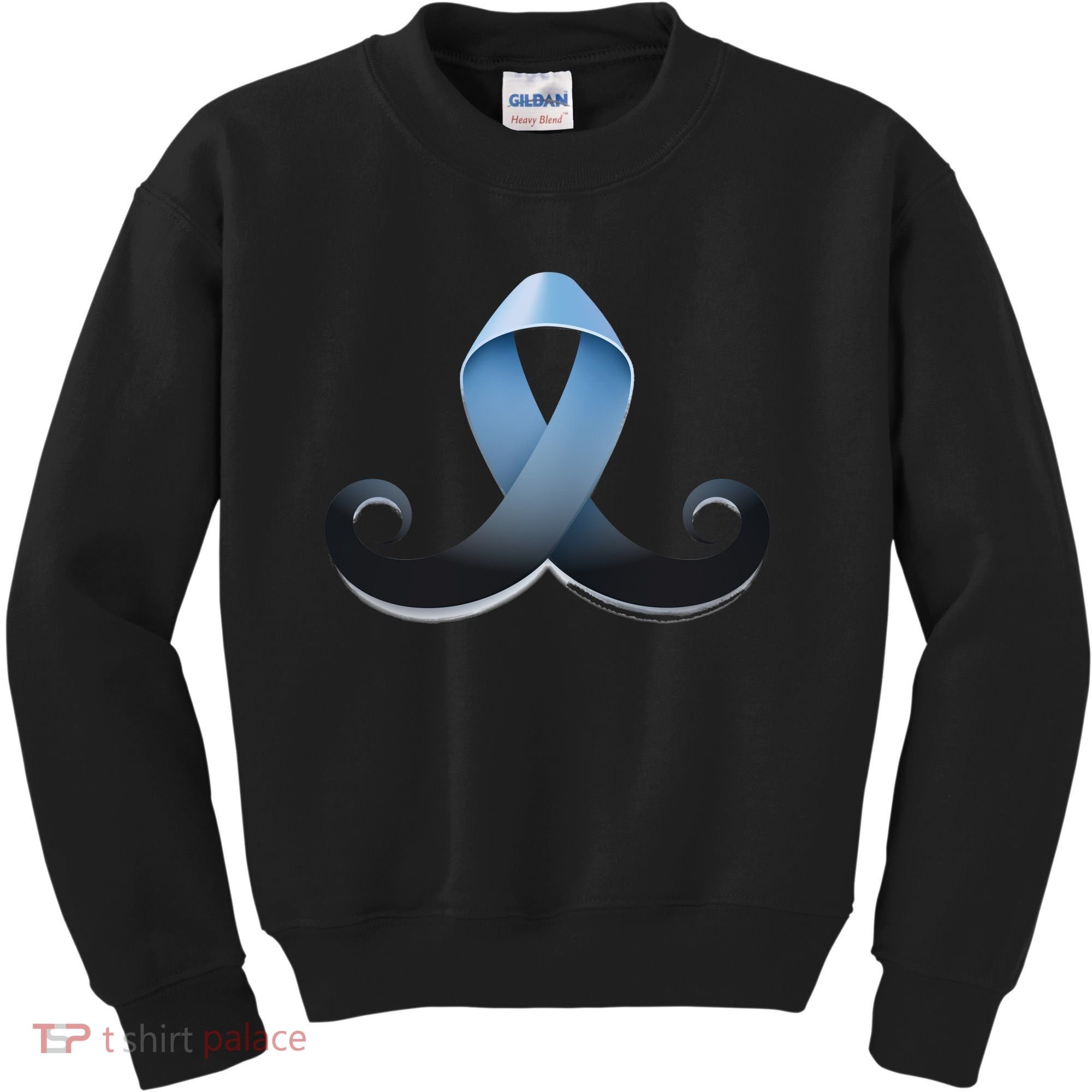 Prostate Awareness Ribbon Mustache Kids Sweatshirt