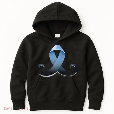 Prostate Awareness Ribbon Mustache Kids Hoodie