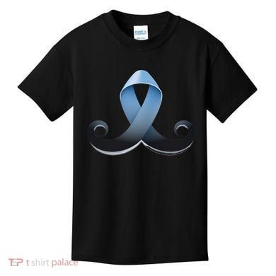 Prostate Awareness Ribbon Mustache Kids T-Shirt