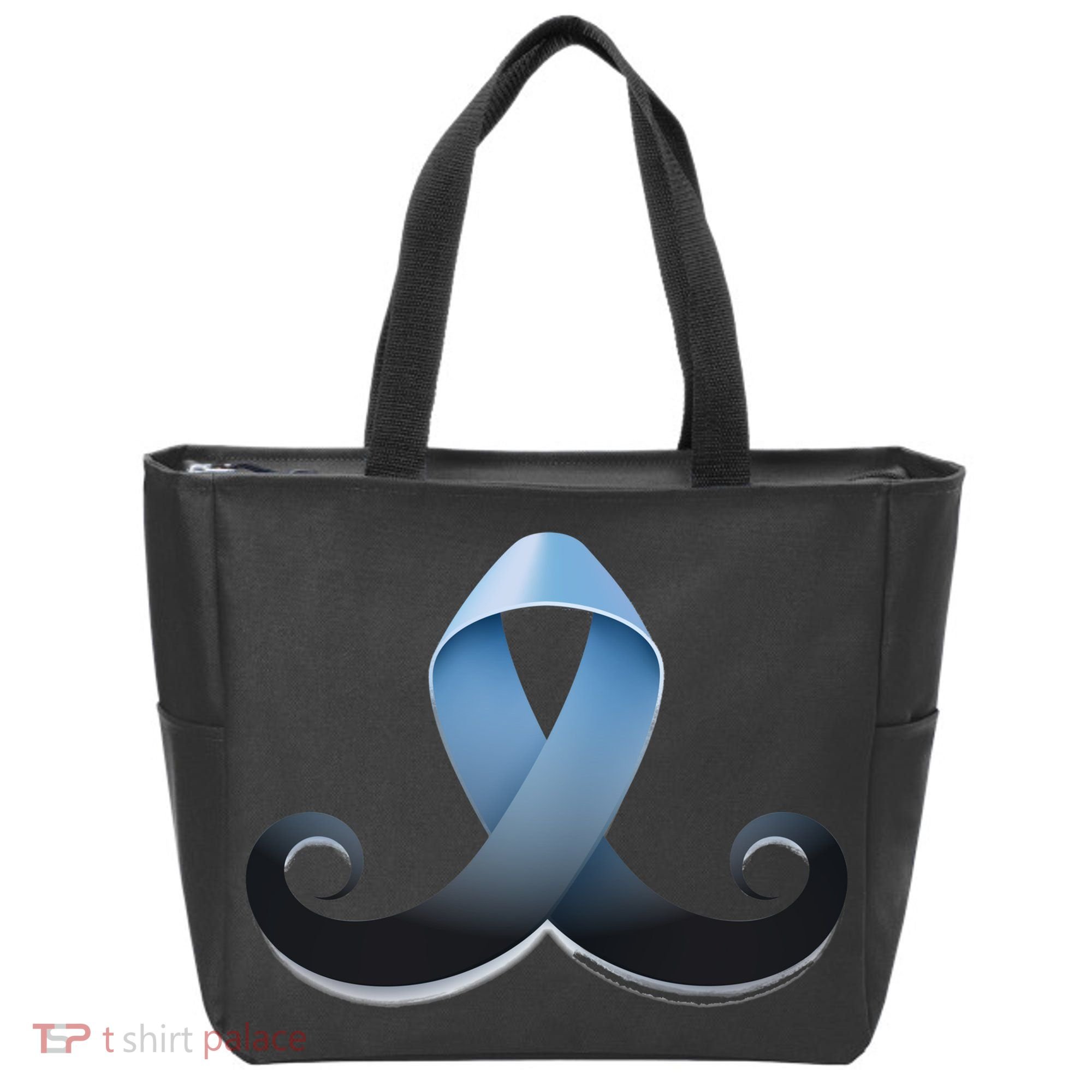 Prostate Awareness Ribbon Mustache Tote Bag