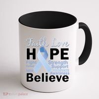 Prostate Cancer Awareness Faith Hope Coffee Mug thumb 1