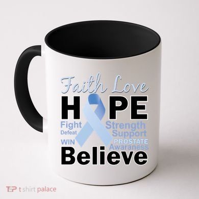 Prostate Cancer Awareness Faith Hope Coffee Mug