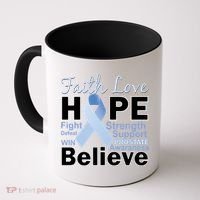 Prostate Cancer Awareness Faith Hope Coffee Mug thumb 0