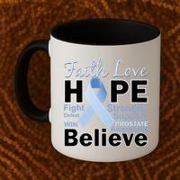 Prostate Cancer Awareness Faith Hope Coffee Mug thumb 2