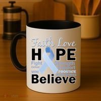 Prostate Cancer Awareness Faith Hope Coffee Mug thumb 4