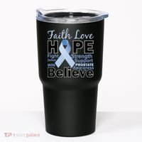Prostate Cancer Awareness Faith Hope Tumbler thumb 0