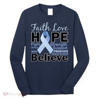 Prostate Cancer Awareness Faith Hope Long Sleeve Shirt thumb 0