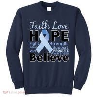 Prostate Cancer Awareness Faith Hope Sweatshirt thumb 0
