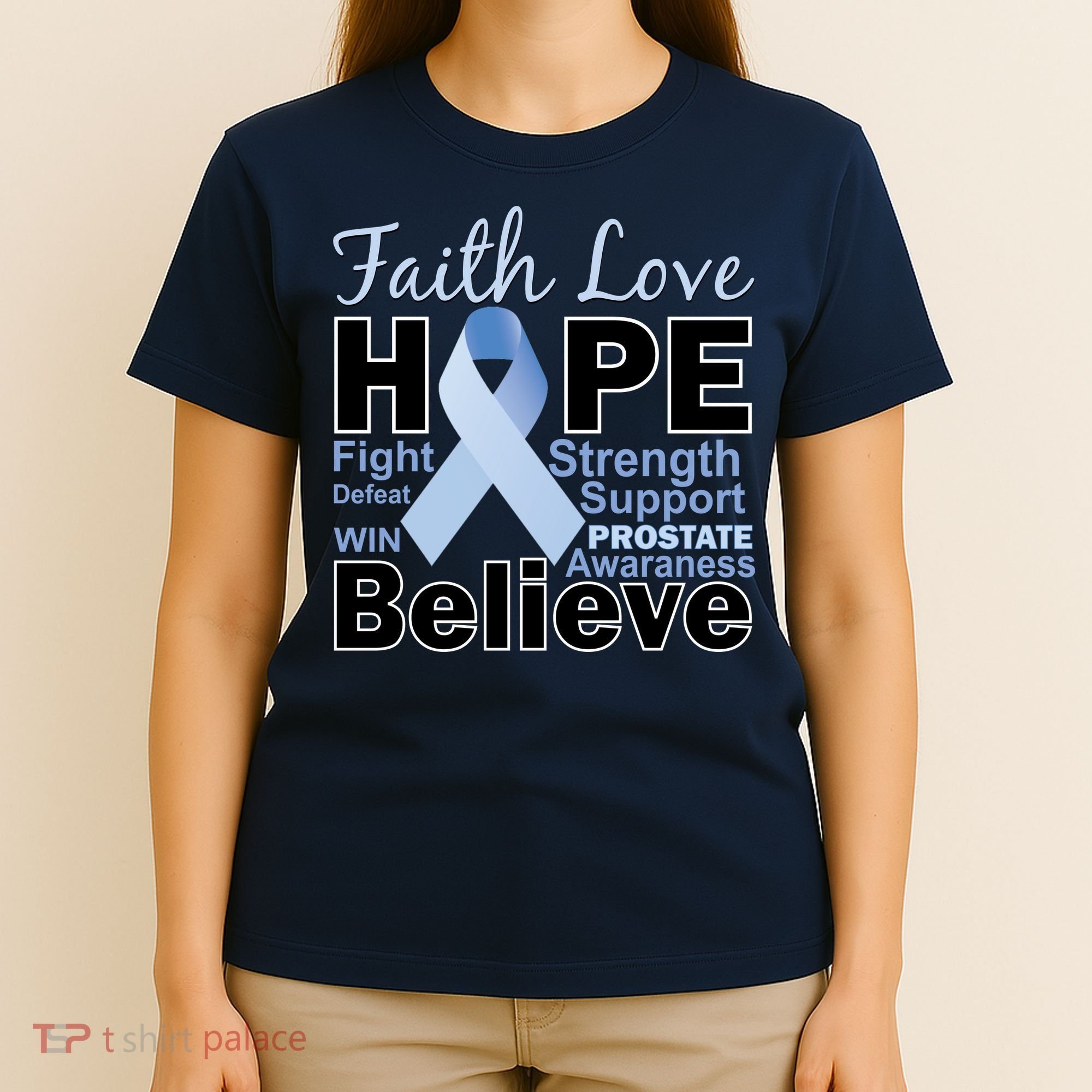 Prostate Cancer Awareness Faith Hope T-Shirt